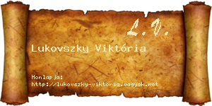 Lukovszky Viktória névjegykártya